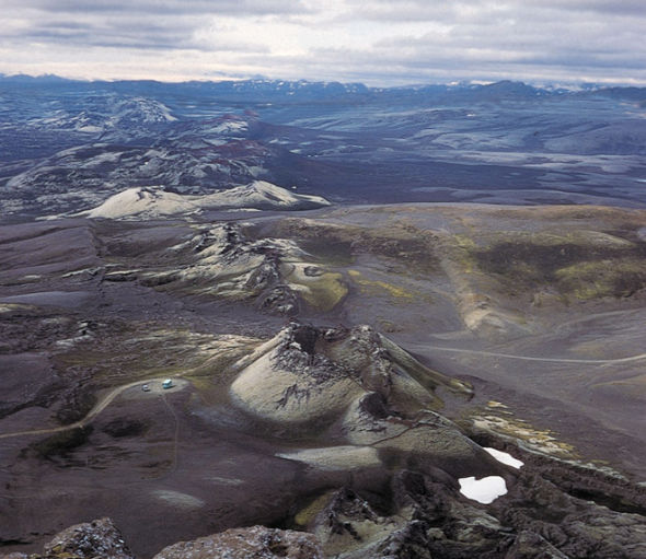 远眺冰岛拉基火山地区 远眺冰岛拉基火山地区