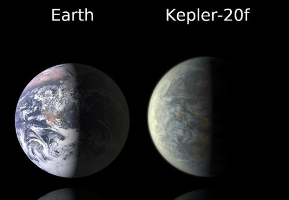 开普勒-20f被誉为一个重大发现,它是在太阳系外发现的第一颗体积与地球相当并且环绕一颗类日恒星运转的行星 开普勒-20f被誉为一个重大发现,它是在太阳系外发现的第一颗体积与地球相当并且环绕一颗类日恒星运转的行星