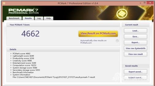 PCMark 7得分 PCMark 7得分
