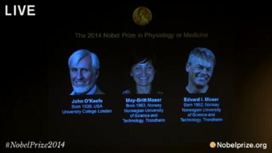 2014年诺贝尔生理学或医学奖 2014年诺贝尔生理学或医学奖