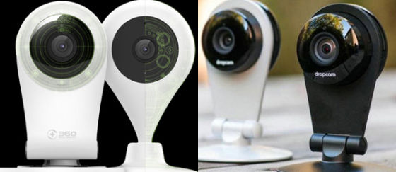 360智能摄像机与dropcam对比:平面相似度高 360智能摄像机与dropcam对比:平面相似度高