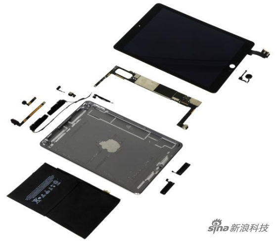 iPad Air 2零件成本275美元 iPad Air 2零件成本275美元