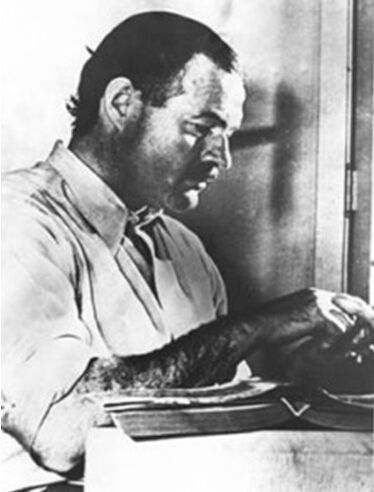 海明威,摄于1939年。图片来源:维基资源共享-劳埃德·阿诺德(Lloyd Arnold) 海明威,摄于1939年。图片来源:维基资源共享-劳埃德·阿诺德(Lloyd Arnold)