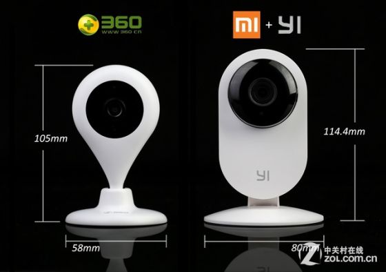 360摄像:149元谁最强?小米/360摄像头对比评测 正面外观PK 你觉着谁更"美"