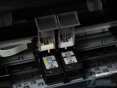佳能pixma mx428喷墨一体机安装在墨车上的墨盒