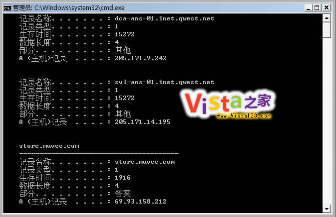 ����鿴�����VistaϵͳDNS��������