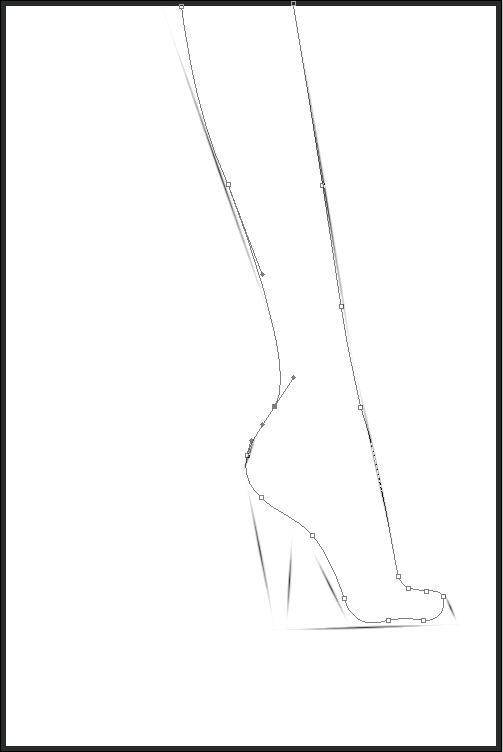 Photoshop设计性感美腿高跟鞋插画