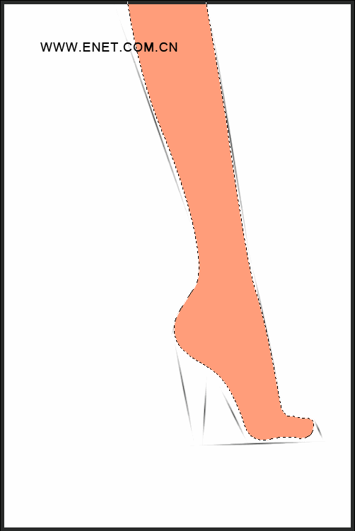 Photoshop设计性感美腿高跟鞋插画