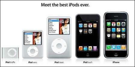 苹果颠覆传统玩增胖新iPod炫耀登场