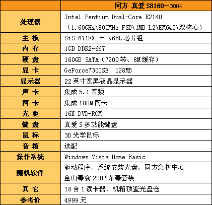 国庆促销黄金机型同方真爱S8160评测