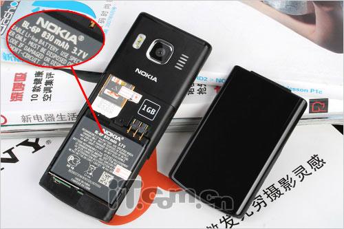 黑金钢铁之身诺记纤薄3G手机6500c评测(11)