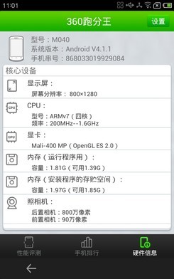 测试得分