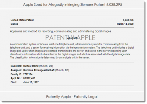 用iPhone拍照侵犯西門子專利  Apple 成被告 