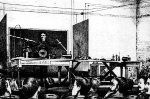 1891年,特斯拉当众演示了无线输电的可能性。