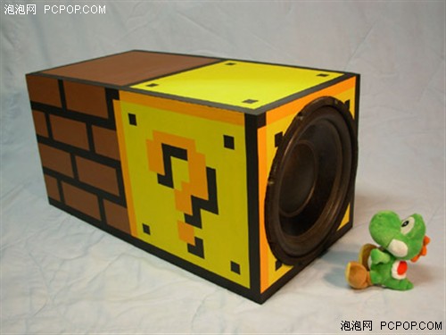 超级亲切!网友制作马力奥砖块低音炮_硬件