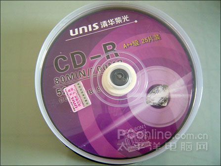 顶级品质!清华紫光A++级52X CD刻录盘_硬件