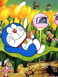 童年记忆!机器猫小叮当QVGA精美手机壁纸下