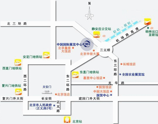 科技时代_中国国际展览中心交通路线图