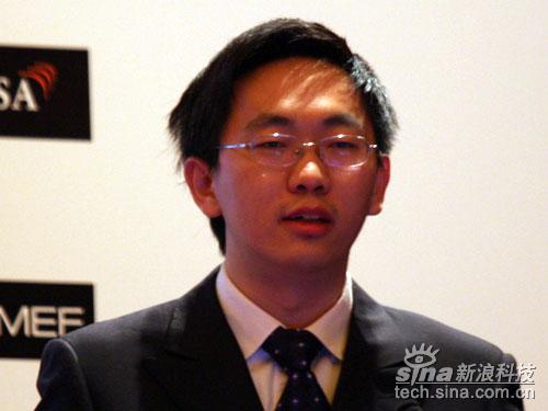 图为中国移动集团技术部高级工程师赵鑫。(胡秀岩/摄 新浪科技)
