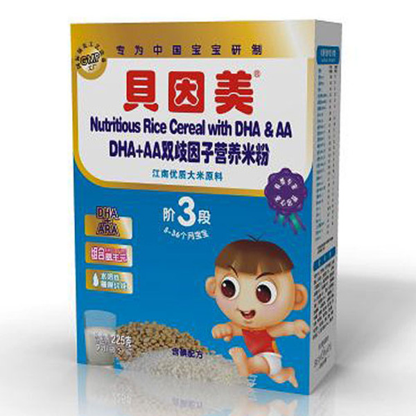 贝因美dha+aa双歧因子营养米粉