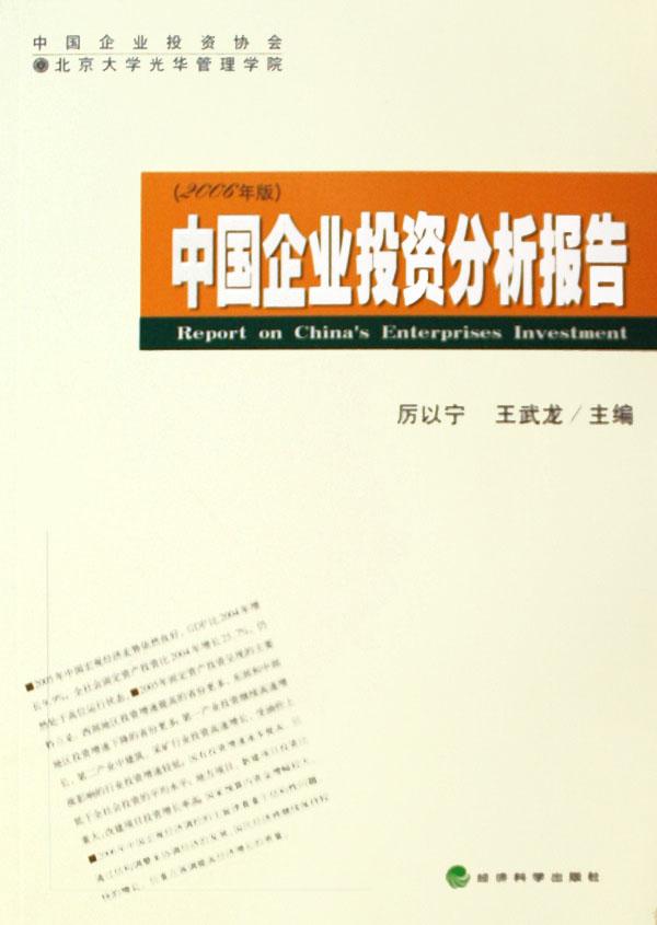中国企业投资分析报告(2006年版)