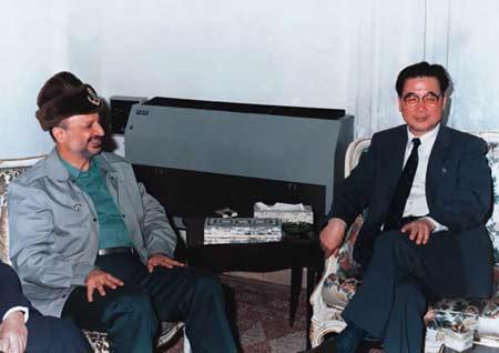 秘密会见阿拉法特_李鹏外事日记_李鹏