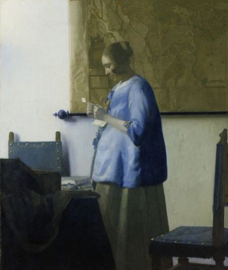 《穿蓝衣读信的少女》(1663-64) 《穿蓝衣读信的少女》(1663-64)