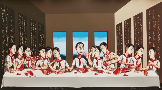 曾梵志,《最后的晚餐》,2001年 曾梵志,《最后的晚餐》,2001年
