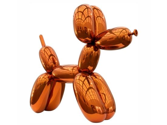 杰夫昆斯《Balloon Dog》1994=2000年. 307.3厘米×363.2厘米×114.3厘米,有蓝色、品红色、金黄色、红色和黄色五个版本 杰夫昆斯《Balloon Dog》1994=2000年. 307.3厘米×363.2厘米×114.3厘米,有蓝色、品红色、金黄色、红色和黄色五个版本