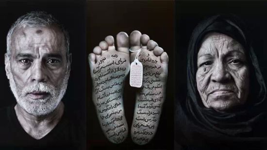 ▲ Shirin Neshat的艺术作品无论是视觉上还是理念上都会体现矛盾与对立,在她的摄影作品中,诸如武器、女人的身体、面纱、优美的波斯语诗句等等也是几个常见的要素 ▲ Shirin Neshat的艺术作品无论是视觉上还是理念上都会体现矛盾与对立,在她的摄影作品中,诸如武器、女人的身体、面纱、优美的波斯语诗句等等也是几个常见的要素