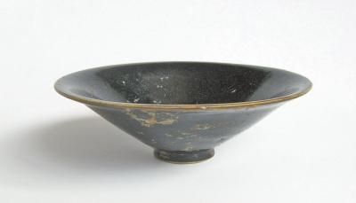 宋代黑釉斗笠盏河南省陶瓷研究会藏品 宋代黑釉斗笠盏河南省陶瓷研究会藏品