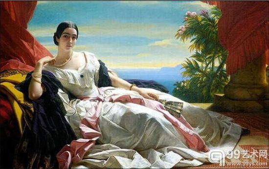 1843 弗朗兹·夏维尔·温特哈特 Portrait of Leonilla, Princess of Sayn-Wittgenstein-Sayn 1843 弗朗兹·夏维尔·温特哈特 Portrait of Leonilla, Princess of Sayn-Wittgenstein-Sayn