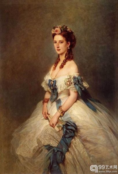 1864 弗朗兹·夏维尔·温特哈特绘制 威尔士王妃肖像 1864 弗朗兹·夏维尔·温特哈特绘制 威尔士王妃肖像