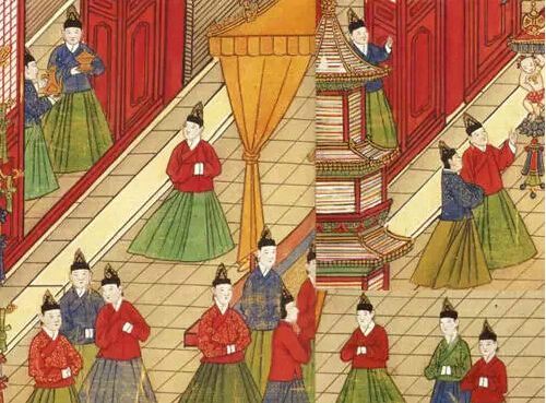 明宪宗元宵行乐图中的妃嫔贵人 明宪宗元宵行乐图中的妃嫔贵人