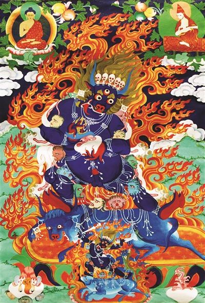 唐卡《威罗瓦》 张晏华 绘制 唐卡《威罗瓦》 张晏华 绘制