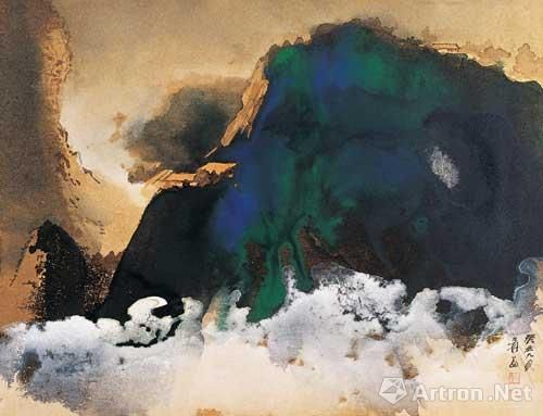 附图6、张大千-山水-镜心(泼彩) 附图6、张大千-山水-镜心(泼彩)