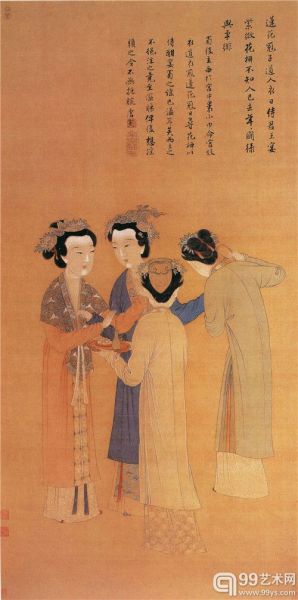 绢本,设色,纵124.7厘米,横53.6厘米,北京故宫博物院藏 绢本,设色,纵124.7厘米,横53.6厘米,北京故宫博物院藏