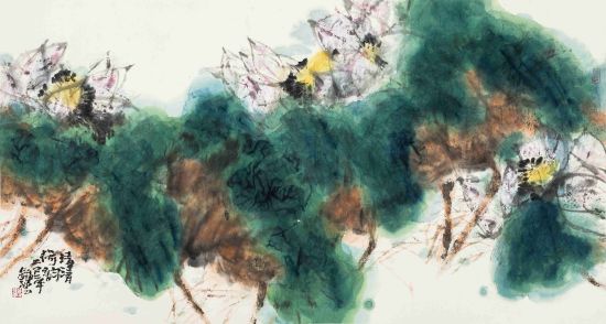 《荷韵》2012年 97x180 《荷韵》2012年 97x180