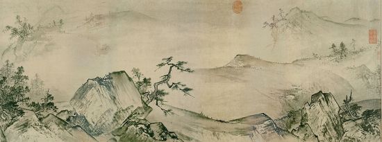 夏珪《溪山清远图》现藏于台北故宫博物院(局部7) 夏珪《溪山清远图》现藏于台北故宫博物院(局部7)