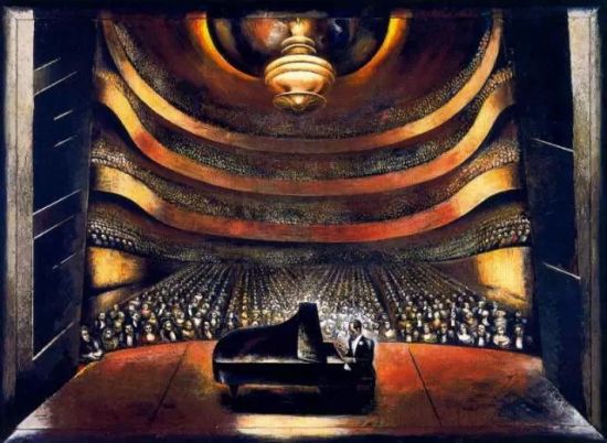这是格什温的藏品之一,图为 David Alfaro Siqueiros 画的格什温 这是格什温的藏品之一,图为 David Alfaro Siqueiros 画的格什温