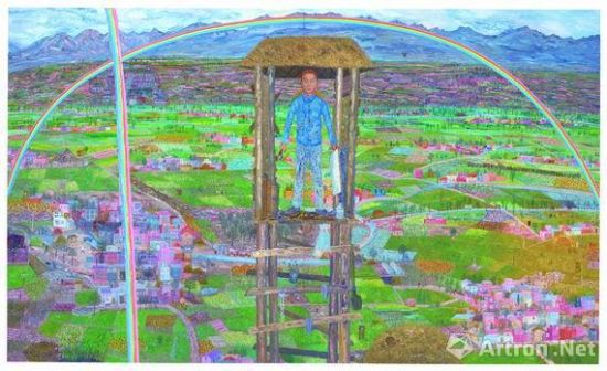 欧阳春《麦田守望者》 The Catcher in the Rye 360×600cm (双联画 Diptych) 布面油彩 Oil on canvas 2012年 欧阳春《麦田守望者》 The Catcher in the Rye 360×600cm (双联画 Diptych) 布面油彩 Oil on canvas 2012年