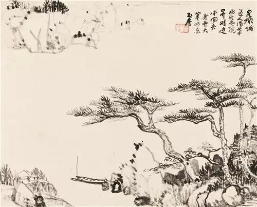 谢玉岑(1899-1935) 孤舟图 谢玉岑(1899-1935) 孤舟图