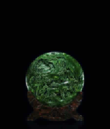 lot5200 清乾隆 碧玉深山访友图圆屏 嘉德四季第41期拍卖会 lot5200 清乾隆 碧玉深山访友图圆屏 嘉德四季第41期拍卖会