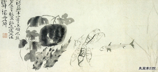 ▲ 徐渭《花卉杂画卷》(局部) ▲ 徐渭《花卉杂画卷》(局部)