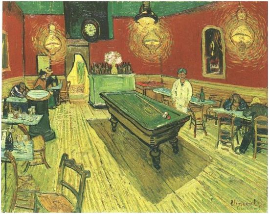 文森特·梵高,夜间咖啡馆(1888) 图文:vangoghgallery.com 文森特·梵高,夜间咖啡馆(1888) 图文:vangoghgallery.com