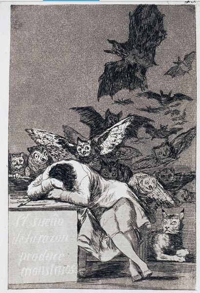 《梦魇》(The Sleep of Reason Produces Monsters),藏于圣彼得堡冬宫博物馆(State Hermitage, St. Petersburg) 《梦魇》(The Sleep of Reason Produces Monsters),藏于圣彼得堡冬宫博物馆(State Hermitage, St. Petersburg)