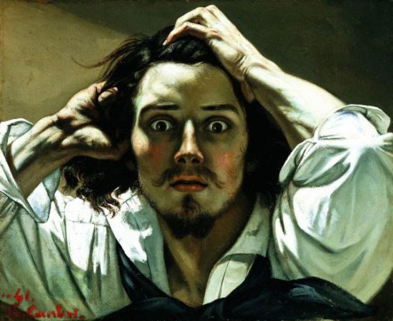 《绝望的男人》,法国画家居斯塔夫·库尔贝,德国法兰克福2010年10月14日展出 《绝望的男人》,法国画家居斯塔夫·库尔贝,德国法兰克福2010年10月14日展出