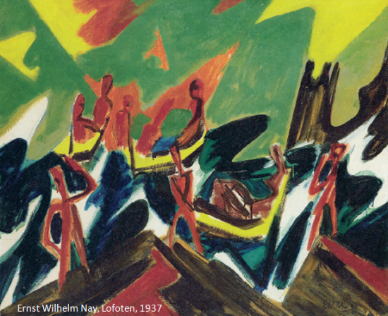 Ernst Wilhelm Nay创作于1937年的作品《Lofoten》 Ernst Wilhelm Nay创作于1937年的作品《Lofoten》