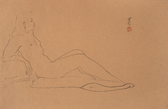 滑田友 女人体 纸本线描 31×48cm 法国私人旧藏 RMB 18,000-38,000 滑田友 女人体 纸本线描 31×48cm 法国私人旧藏 RMB 18,000-38,000