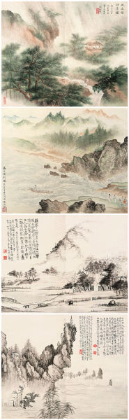 Lot184『近现代及当代书画专场』 齐白石、朱梅邨、易克臬等 风雨楼图册 纸本册页 一函二册 1942年作 尺寸不一 备注: 1.胡鄂公、胡曲园、陈高佣、钱纳水、吴震修、陶菊隐、王松涛、程仲权题跋。胡鄂公(1884-1951),字新三,号南湖。湖北江陵人。1910年组建共和会,任干事长。1921年4月加入共和党,在天津创办《大中华日报》,反对袁世凯。抗日战争后,在上海任《时事新报》发行人兼总经理。伊藤武雄(1895-)1920年来华,在大连满铁调查科服务,1926年,由铃江言一介绍到广州采访第二次香港大罢工,曾与包括刘少奇在内的中国革命领导人有过直接的交往与联系。伊藤武雄、冈崎嘉平太、松本重治合著《我们生活中的中国》。伊藤武雄二三十年代活动于北京地区,因订画与齐白石渐次熟络。 2.易克臬题册首。易克臬(1883-1967),字敦白,号师心,湖南长沙人。清北京译学馆毕业,钦赐举人。民国时曾任湖南教育厅长、北京教育部教育司长。解放后任上海文史馆馆员。能篆刻,著有《师心室印谱》。 Lot184『近现代及当代书画专场』 齐白石、朱梅邨、易克臬等 风雨楼图册 纸本册页 一函二册 1942年作 尺寸不一 备注: 1.胡鄂公、胡曲园、陈高佣、钱纳水、吴震修、陶菊隐、王松涛、程仲权题跋。胡鄂公(1884-1951),字新三,号南湖。湖北江陵人。1910年组建共和会,任干事长。1921年4月加入共和党,在天津创办《大中华日报》,反对袁世凯。抗日战争后,在上海任《时事新报》发行人兼总经理。伊藤武雄(1895-)1920年来华,在大连满铁调查科服务,1926年,由铃江言一介绍到广州采访第二次香港大罢工,曾与包括刘少奇在内的中国革命领导人有过直接的交往与联系。伊藤武雄、冈崎嘉平太、松本重治合著《我们生活中的中国》。伊藤武雄二三十年代活动于北京地区,因订画与齐白石渐次熟络。 2.易克臬题册首。易克臬(1883-1967),字敦白,号师心,湖南长沙人。清北京译学馆毕业,钦赐举人。民国时曾任湖南教育厅长、北京教育部教育司长。解放后任上海文史馆馆员。能篆刻,著有《师心室印谱》。